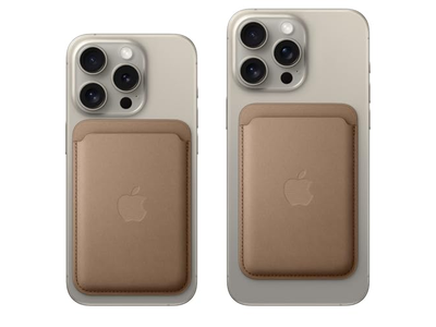 Fine -vævet tegnebog med magsafe - taupe