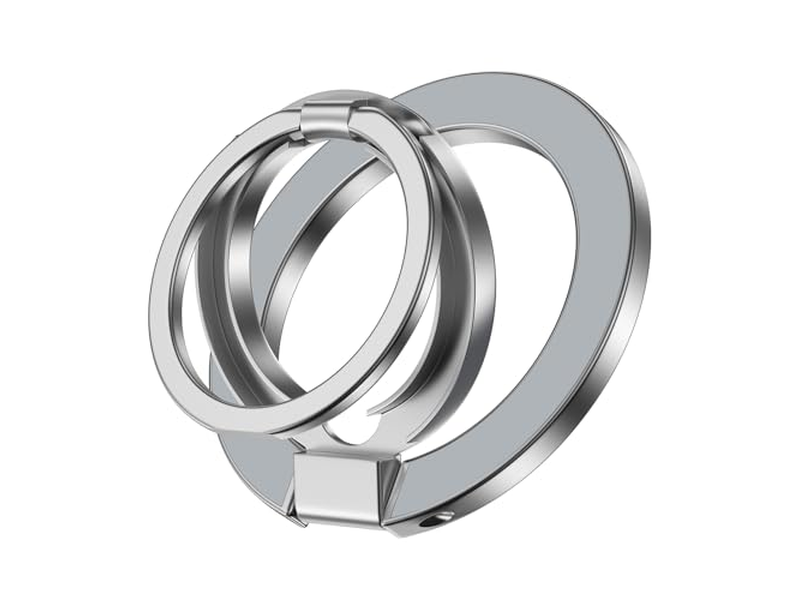 Magnetisk telefongreb står med tosidet holder og kickstand