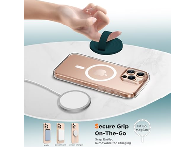 Magnetisk telefon ringgreb indehaver silikone finger loop mørkegrøn