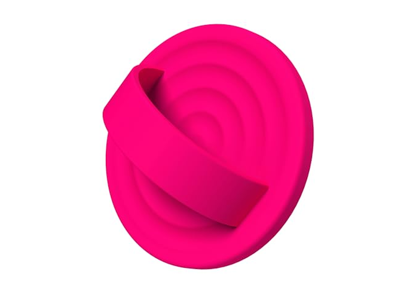 Magnetisk telefonring greb indehaver silikone finger loop neon pink