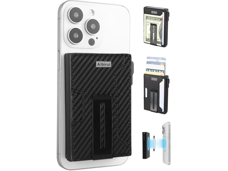 Magnetisk pop-up tegnebog til iPhone har 8 kort og regninger