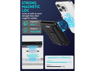 Magnetisk pop-up tegnebog til iPhone har 8 kort og regninger