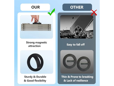 Magnetisk silikone ring greb telefon indehaver