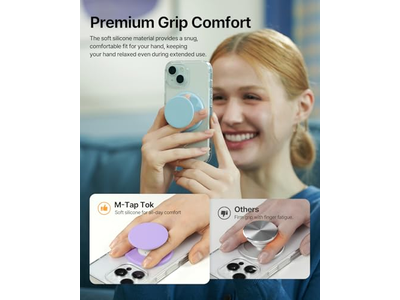 Magsafe telefongreb, blød silikone magnetisk fingergreb