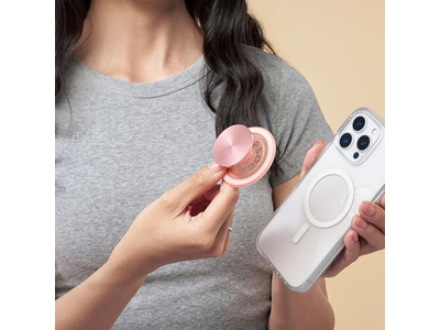 Magsafe telefongreb med kickstand og byttelig top støvet rose