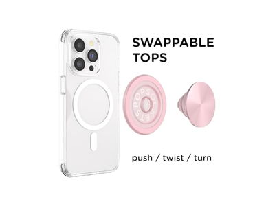 Magsafe telefongreb med kickstand og byttelig top støvet rose