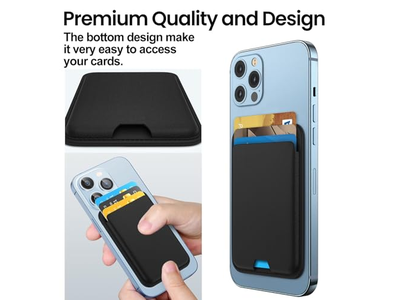 2 pak magnetisk tegnebog kompatibel med MagSafe til iPhone -kortholder