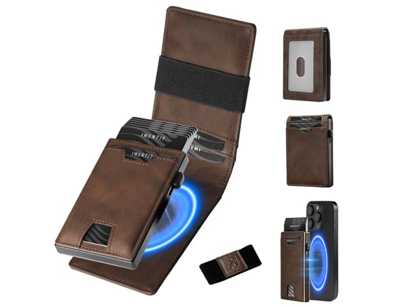 3 I 1 Magsafe Wallet -Slim Bifold Money Clip - Card Holder - Cash STR