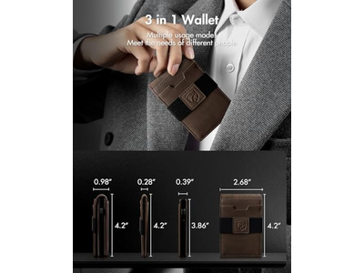 3 I 1 Magsafe Wallet -Slim Bifold Money Clip - Card Holder - Cash STR