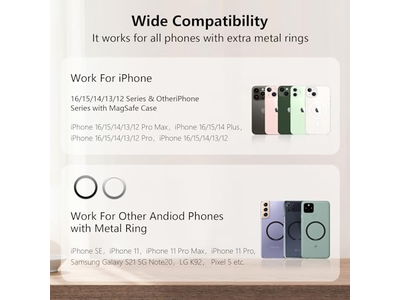 360 roterende metalbase sammenfoldelig mobiltelefonstativ