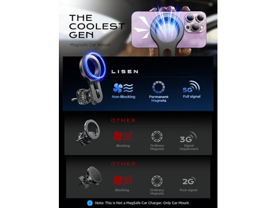 Luftudluftningstelefonholder Bil Hands Gratis mobiltelefonholder