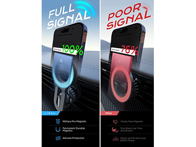 Luftudluftningstelefonholder Bil Hands Gratis mobiltelefonholder