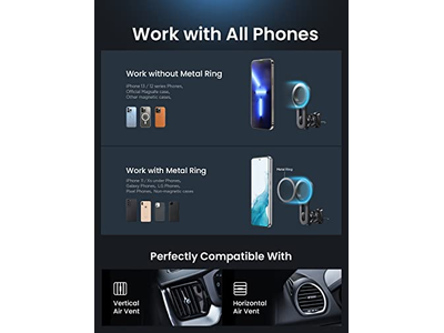 Luftudluftningstelefonholder Bil Hands Gratis mobiltelefonholder