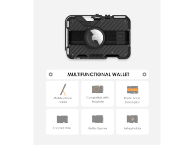 Carbon Fiber Magnetic Wallet Card Holder med multifunktionsfunktioner