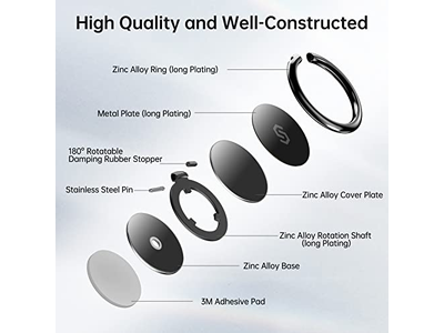 Mobiltelefon ringholder står 360 graders rotation fingerring kickstan