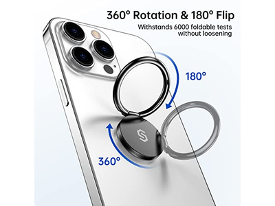 Mobiltelefon ringholder står 360 graders rotation fingerring kickstan