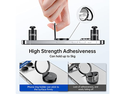 Mobiltelefon ringholder står 360 graders rotation fingerring kickstan