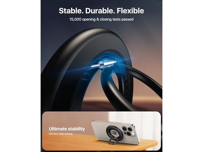 Dobbeltsidet magnetisk telefongreb til MagSafe Strong Ring Holder Blac