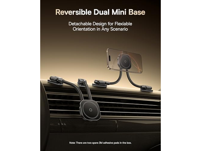 Dobbelt arm justerbar magnetisk telefon indehaver