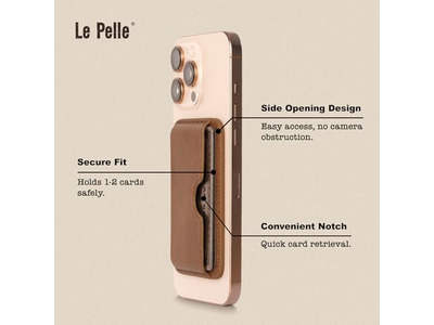 Håndlavet læderkort tegnebog - Slim Magnetic - 2 -Card Holder - Coco