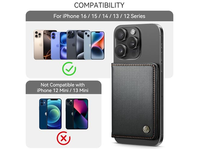 Magnetisk kortholder RFID blokerende pu læder minimalistisk telefon tegnebog