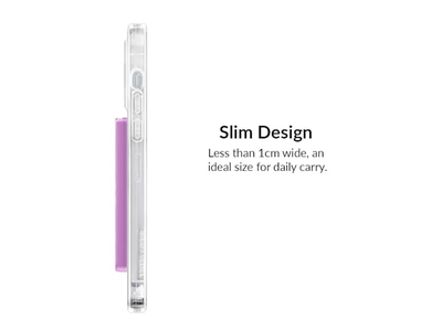 Magnetisk kortholder tegnebog til iPhone 12-13-14-15-Amethyst lilla L