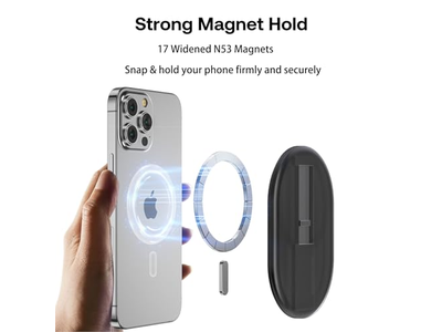Magnetisk fingertelefongreb og standholder til smartphones klar
