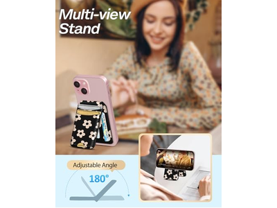 Magnetisk foldekort Holder tegnebog til telefoner RFID Blokering 4 kort F