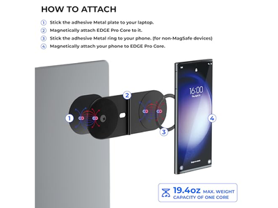 Magnetisk monteringstelefonholder står for computere og tabletter