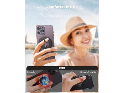 Magnetisk telefongreb og ringholder kompatibel med MagSafe Accessorie