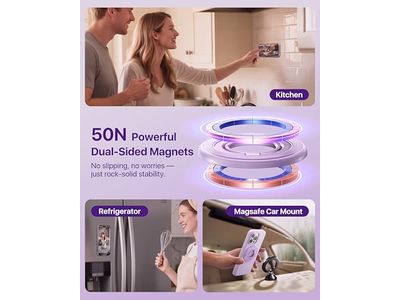 Magnetisk telefongreb til magsafe med roterbar tosidet magnetholder