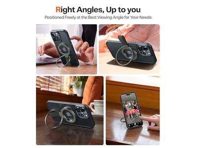 Magnetisk telefongrebholder kickstand med flettet rem til magsafe