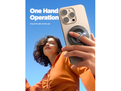 Magnetisk telefongreb står med 360 graders rotationsring til magsafe -enheder