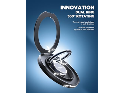 Magnetisk telefongreb står med 360 graders rotationsring til magsafe -enheder