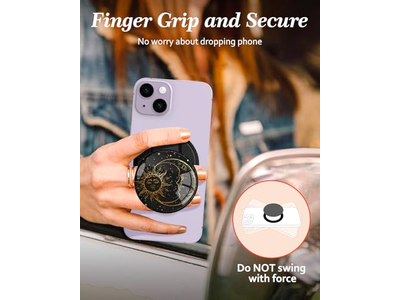 Magnetisk telefongreb står med fingergreb kickstand til iPhone