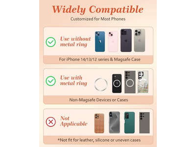 Magnetisk telefongreb står med fingergreb kickstand til iPhone