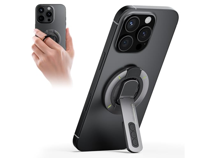 Magnetisk telefongreb står med fingerringholder og fidget -design