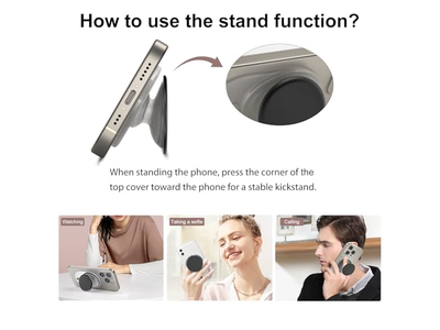 Magnetisk telefongreb med udvidelig kickstand kompatibel med MagSafe