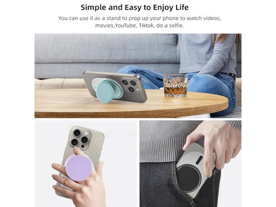 Magnetisk telefongreb med udvidelig kickstand kompatibel med MagSafe