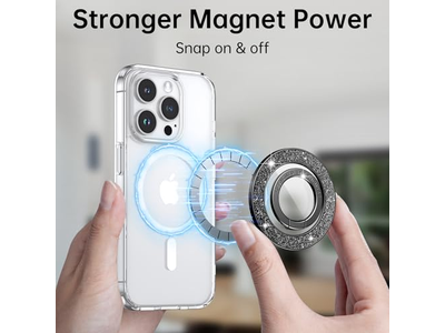 Magnetisk telefongreb med roterbar kickstand og aftageligt tilbehør