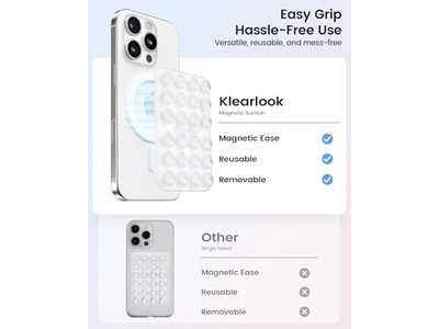Magnetisk telefonmontering til aftagelig klistret grebholder gennemsigtig