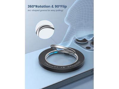 Magnetisk telefonring til magsafe - stærk magnet og 360 graders rotationsgreb