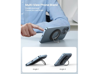 Magnetisk telefonring til magsafe - stærk magnet og 360 graders rotationsgreb