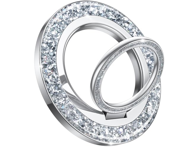 Magnetisk telefonring til magsafe greb - glitter sølvring indehaver Stan