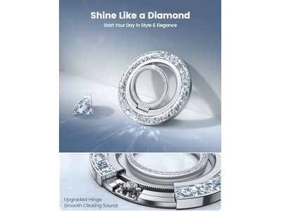 Magnetisk telefonring til magsafe greb - glitter sølvring indehaver Stan