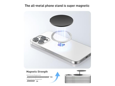 Magnetisk telefon ringholder og kickstand kompatibel med MagSafe