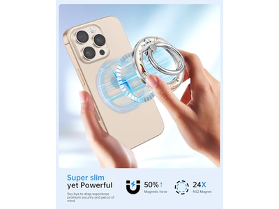 Magnetisk telefon ringholder kompatibel med MagSafe - aftagelig greb St.