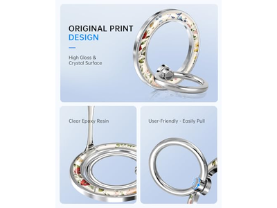 Magnetisk telefon ringholder kompatibel med MagSafe - aftagelig greb St.