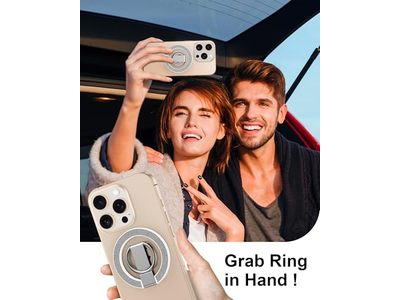 Magnetisk telefonstativ med ringholder og justerbar kickstand