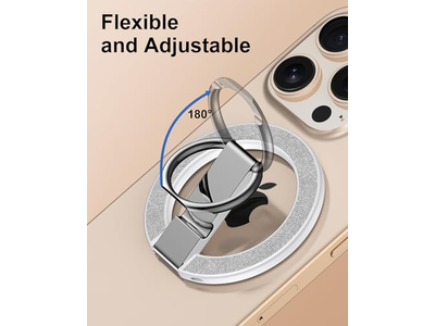 Magnetisk telefonstativ med ringholder og justerbar kickstand